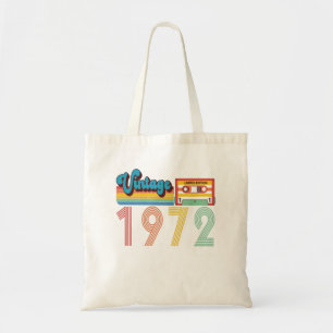 49th Birthday Vintage Retro 1972 Cassette Tape Tote Bag
