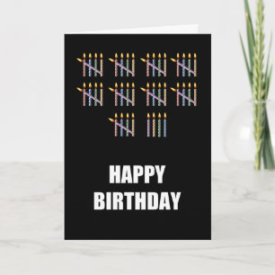 49th Birthday with Candles Card