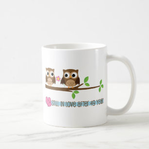 49th Wedding Anniversary Owls Coffee Mug