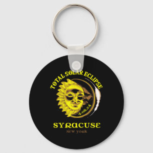 4.08.24 Total Solar Eclipse 2024 Syracuse York Key Ring