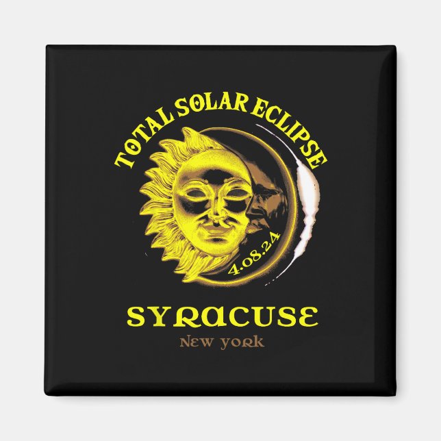 4.08.24 Total Solar Eclipse 2024 Syracuse York  Magnet (Front)