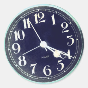 4;20 clock classic  classic round sticker