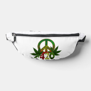 4 20 Rasta Peace Weed Bum Bags