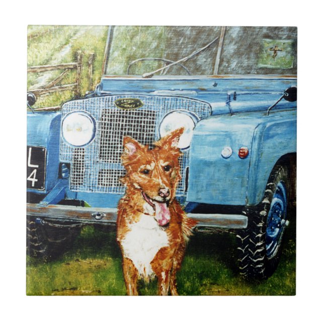 4.25" square decorative ceramic tile (Front)