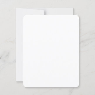 4.25" x 5.5" Rounded Corner Wedding Thank You Card