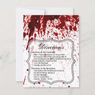4.25x5.5 Direction Card Blood Splatter Vampire Got