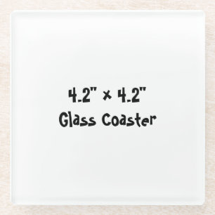 4.2" x 4.2" Glass Coaster