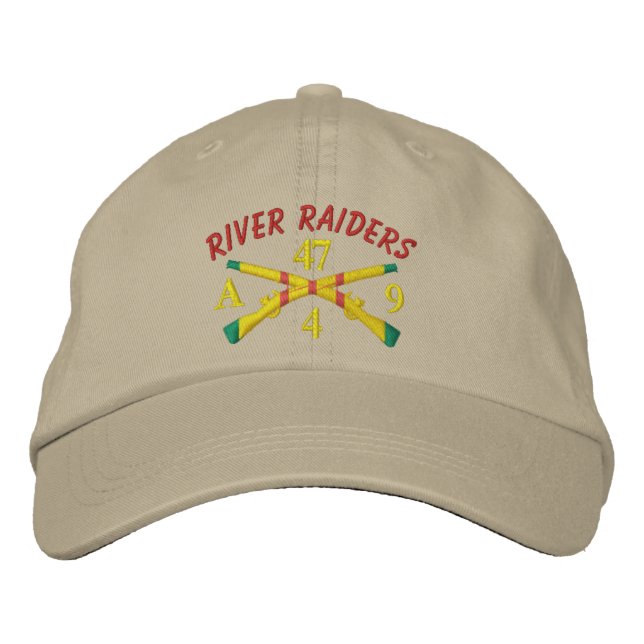 4/47th Inf. Crossed Rifles River Raiders Hat (Front)