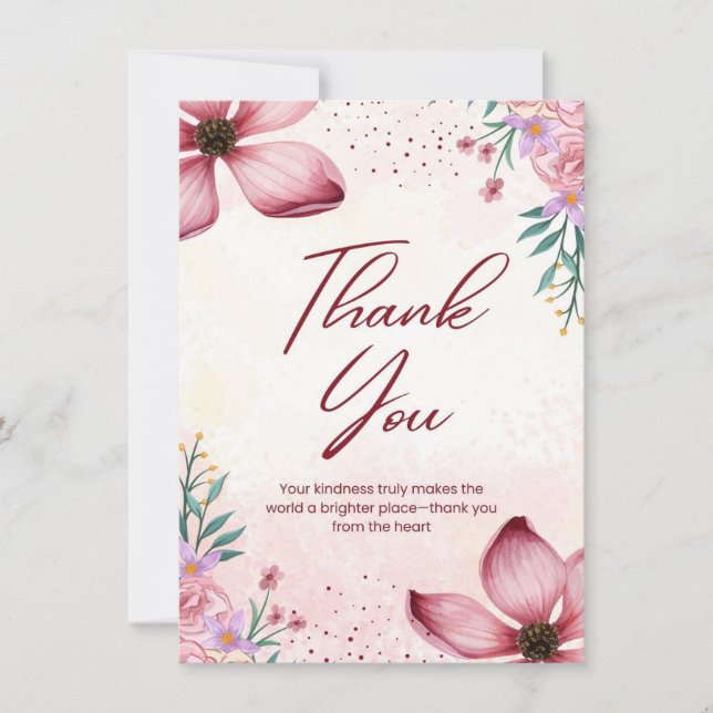 4.5" x 6.25" Thank you Card (Front)