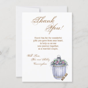 4.5x6.25 Thank You Card Summer Country Wedding Rus