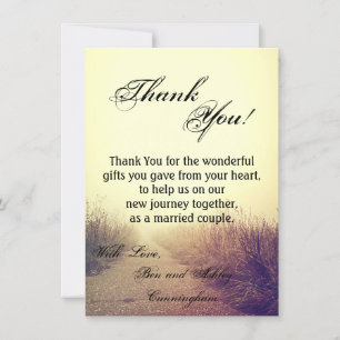 4.5x6.25 Thank You Card Sunrise Pathway Walkway Pa