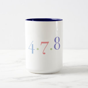 4 7 8 Breathing Technique   Meditation Two-Tone Coffee Mug