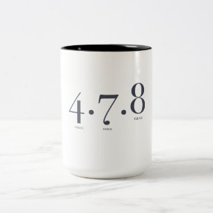 4 7 8 Breathing Technique Meditation Two-Tone Coffee Mug