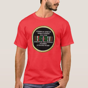 4 BATTLE STARS WWII Veteran T-Shirt