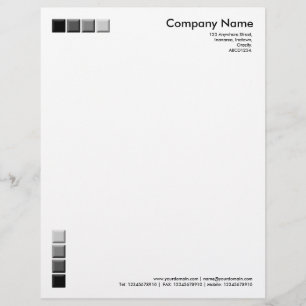 4 Black and Grey Squares 3d Customized Letterhead