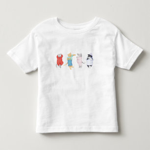 4 CATS IN PAJAMAS Toddler T-Shirt