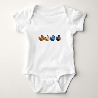 4 Chickens Stardew Valley   Baby Bodysuit