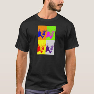 4 Colour Pop Art Buffalo Bison T-Shirt