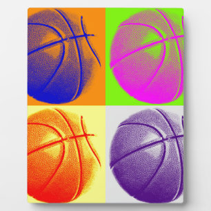 4 Colours Pop Art Basketball Plaque
