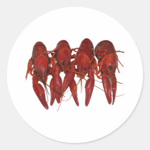 4 Cooked Crawfish Classic Round Sticker