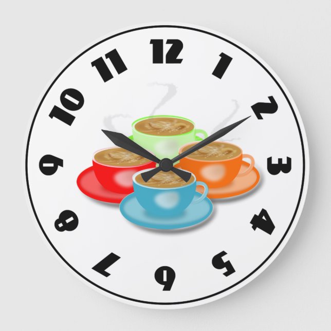 4 Cups of Coffee Clock (Front)