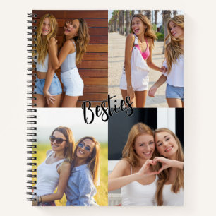 4 Custom Photo Besties Best Friends Notebook