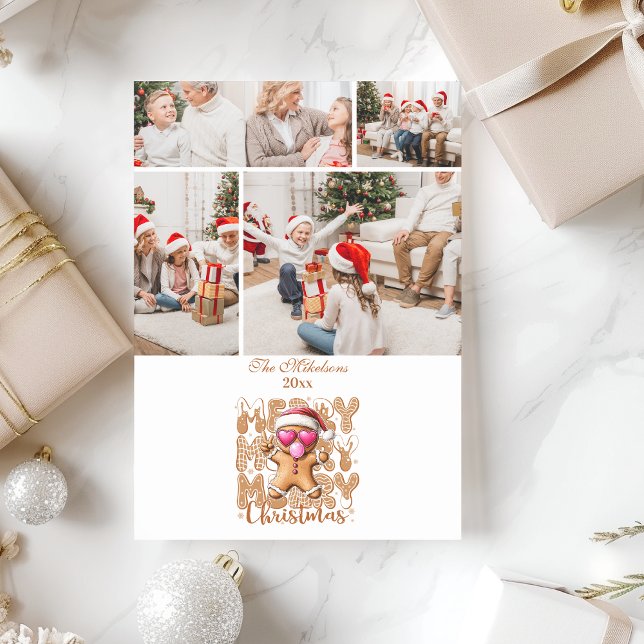 4 Cute Gingerbread  Merry Christmas  Holiday Card (Creator Uploaded)