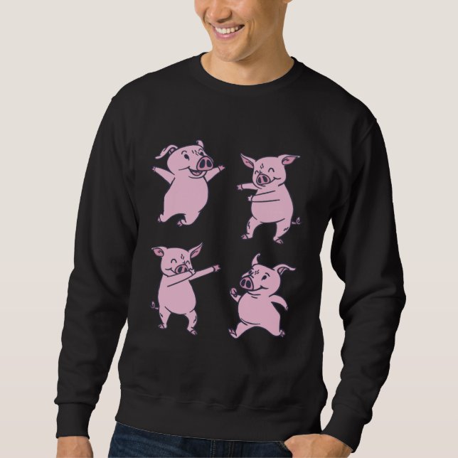 4 Cute Pigs Sweatshirt (Front)