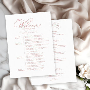 4 Days Wedding Weekend Itinerary Elegant Script