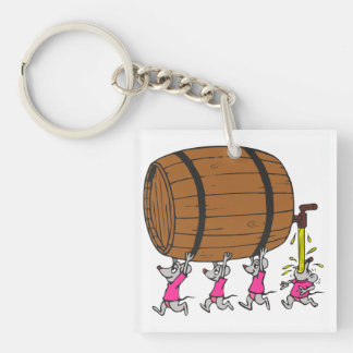 4 Drunk Mice Key Ring