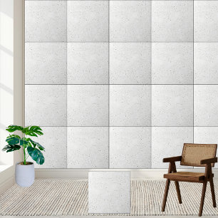 #4 Elegant White and Grey Speckled Ceramic Tile