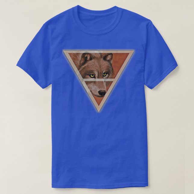 4 Elements EARTH Wolf T-Shirt (Design Front)