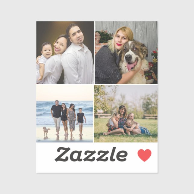  4 Family Photo Collage Custom (Sheet)