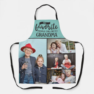 4 family photo My favourite people call me any tex Apron