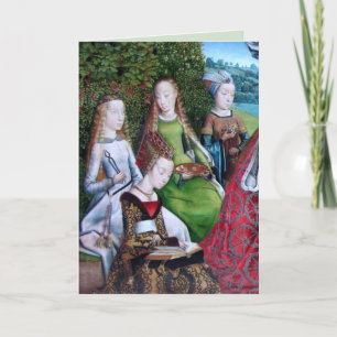 4 Female Saints in a Garden (detail; M 070) Card
