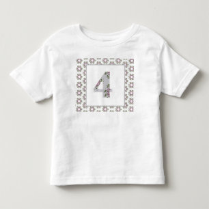 4 Floral 1 Design Back Toddler T-shirt