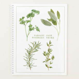4 FRESH HERBS 8.5x11 Planner / Calendar