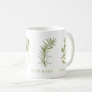 4 Fresh Herbs Classic White Mug