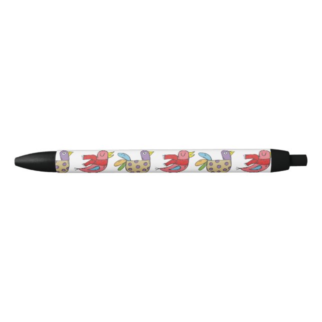 4 Funny Birds Thunder_Cove Black Ink Pen (Front)