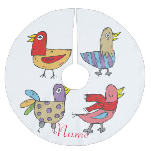 4 Funny Birds Thunder_Cove  Brushed Polyester Tree Skirt