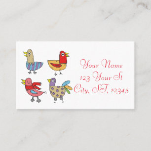 4 Funny Birds Thunder_Cove Business Card
