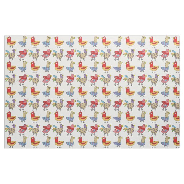 4 Funny Birds Thunder_Cove Fabric (Fat Quarter)