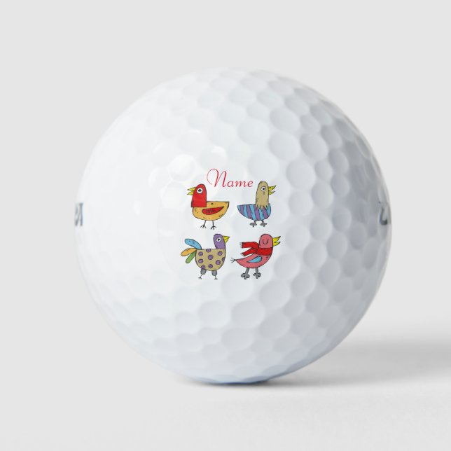 4 Funny Birds Thunder_Cove Golf Balls (Front)