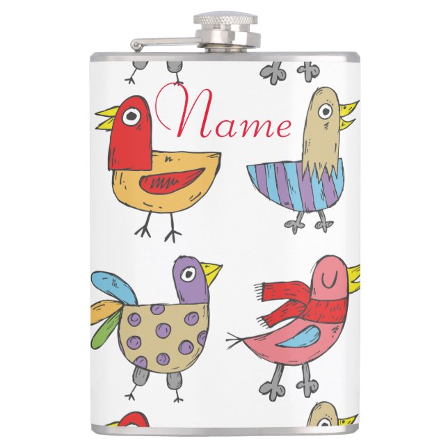 4 Funny Birds Thunder_Cove Hip Flask (Front)