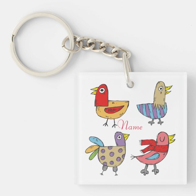 4 Funny Birds Thunder_Cove Key Ring (Front)