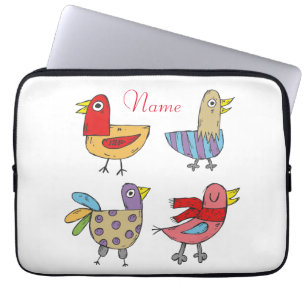 4 Funny Birds Thunder_Cove Laptop Sleeve