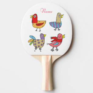 4 Funny Birds Thunder_Cove  Ping Pong Paddle