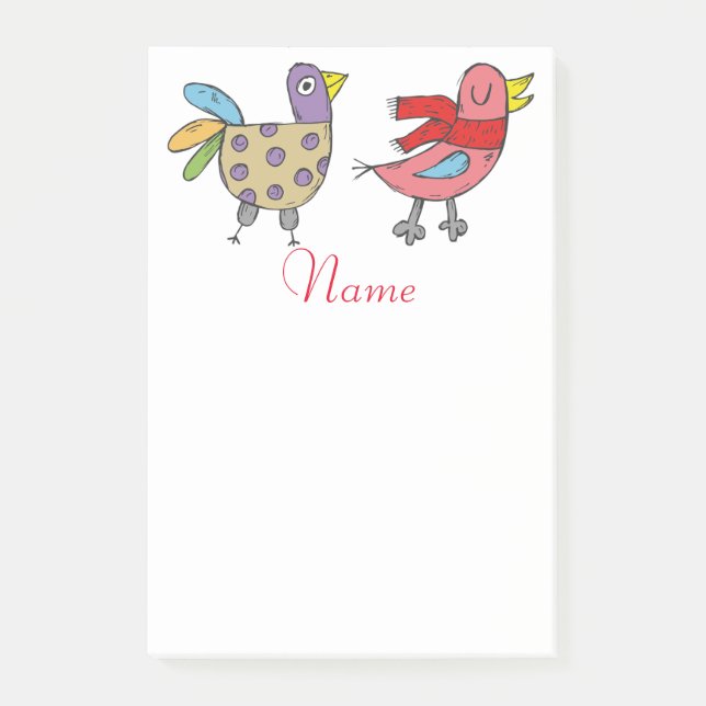 4 Funny Birds Thunder_Cove Post-it Notes (Front)