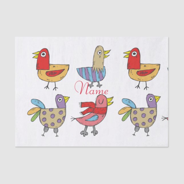 4 Funny Birds Thunder_Cove Tissue Paper (Front)