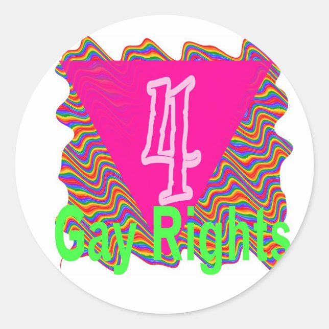 4 Gay Rights-Round Sticker (Front)